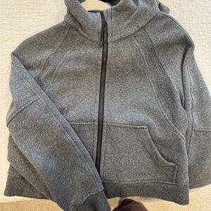 Women's Gray Zip-Up Puffer Jacket
